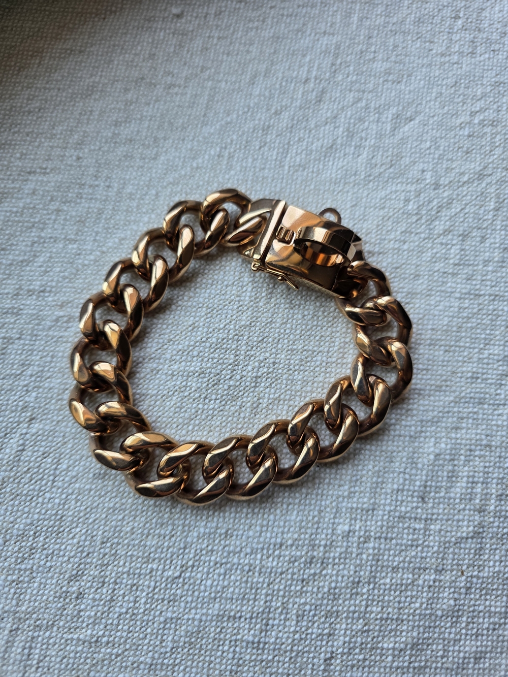 Authentic Spark Paws Rose Gold Cuban Link Dog Collar